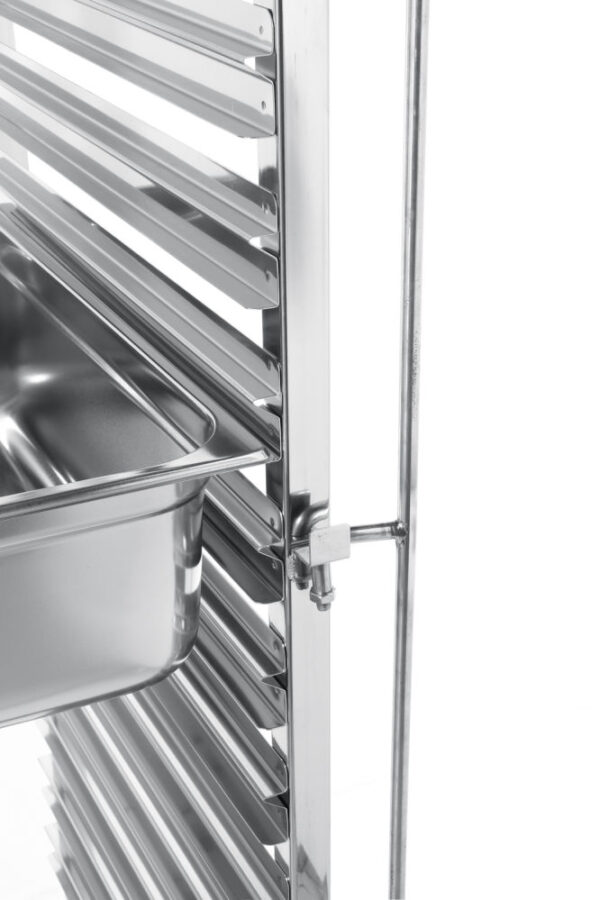 Chariot porte-plateaux inox 15x GN 1/1 610x435x1695 mm – Image 2