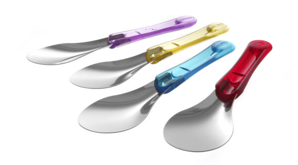 Spatule à glace 260 mm rouge inox avec manche en tritan