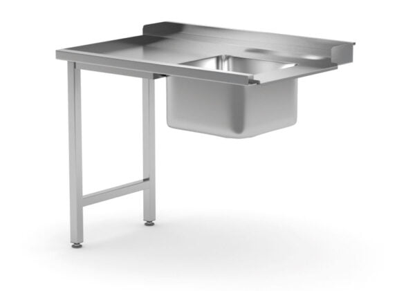 Table de chargement droite pour lave-vaisselle avec évier – Image 2