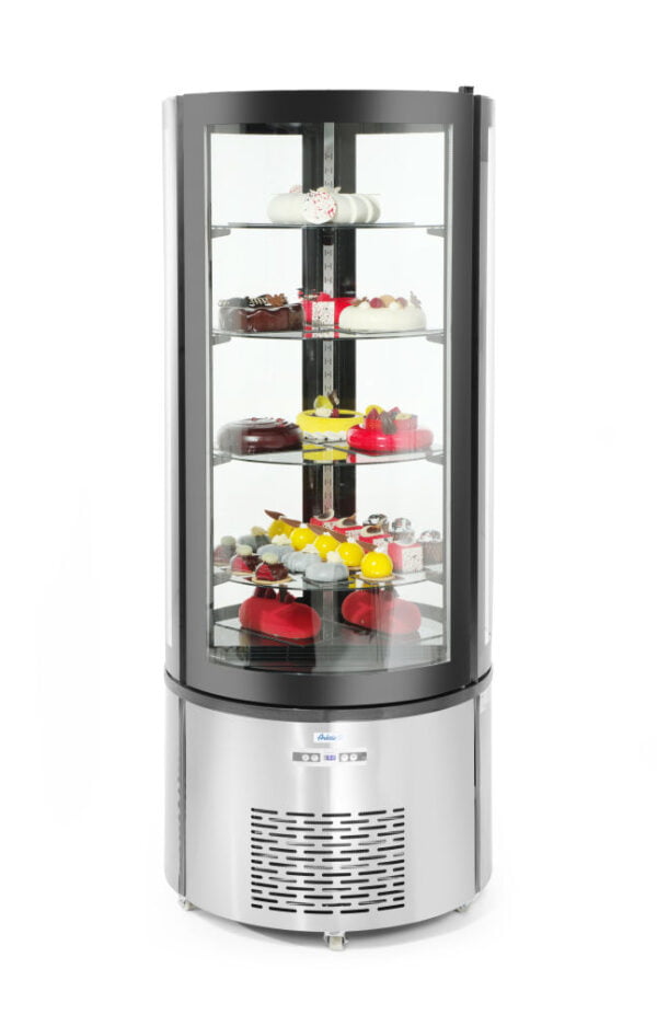 Vitrine de présent. pâtisserie ronde 360 l